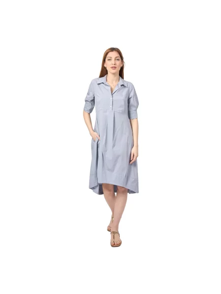 Sukienka Alessia Santi z długim rękawem szara