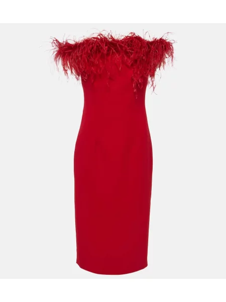 Sukienka midi Safiyaa do kolan garniturowa czerwona