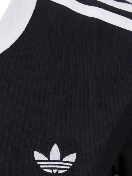 Μπλούζα Adidas με αυτόγραφο με κορδόνι με λαιμόκοψη v καφέ