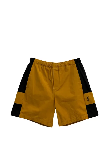 Pantaloni scurți Saint Laurent cu autograf galben