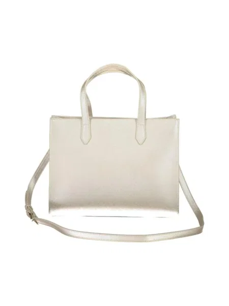 Lniana shopperka Valentino By Mario Valentino szara
