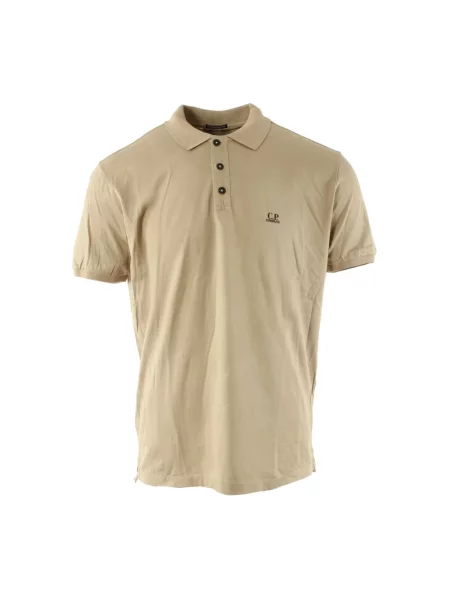 Koszulka polo C.p. Company z krótkim rękawem brązowa
