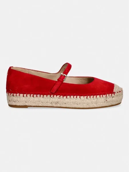 Lauren Ralph Lauren espadrile semišaste Luize Mj rdeča