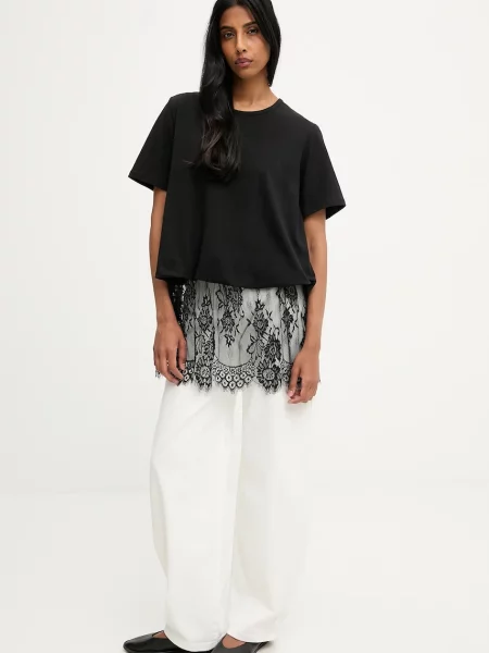 Bluza Answear.LAB za žene bez uzorka crna