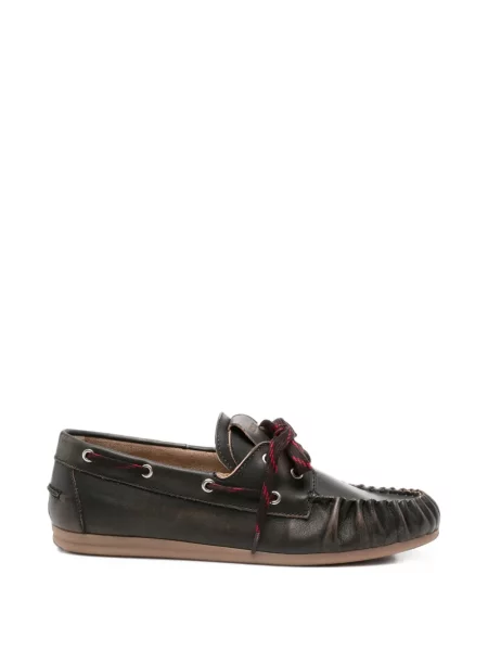 Pantofi loafer Alohas cu șireturi din piele maro