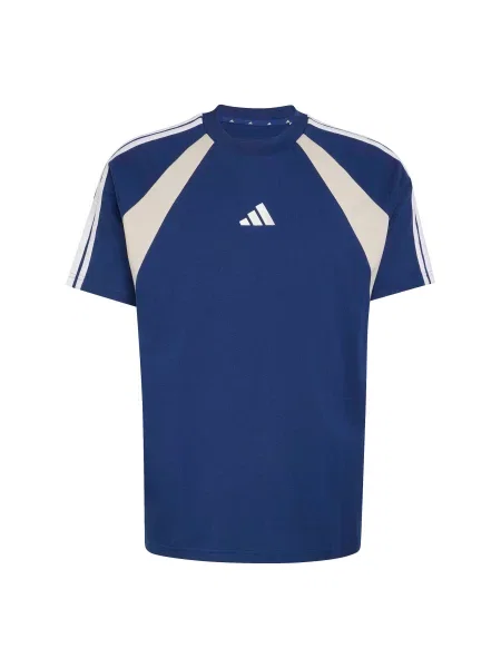 ADIDAS SPORTSWEAR Tricou funcțional Seasonal Essentials Colorblock albastru închis alb