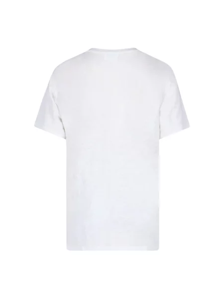 Koszulka Isabel Marant Etoile w jednolitym kolorze z krótkim rękawem casual biała