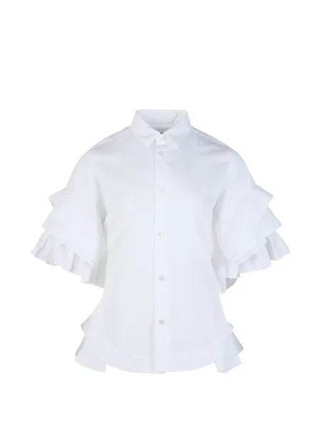 Cămașă Noir Kei Ninomiya cu volane alb