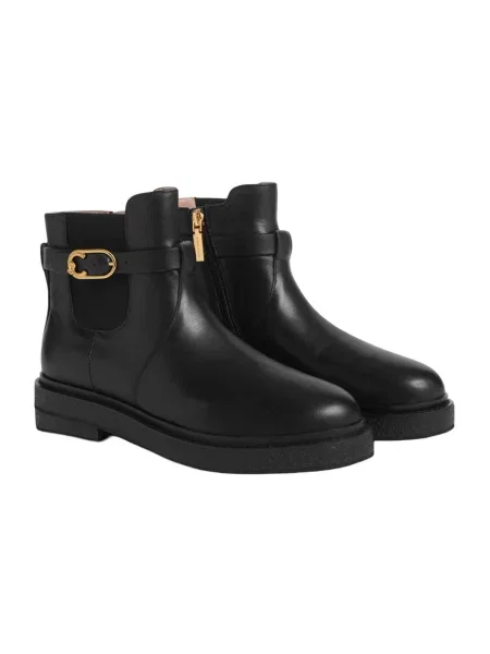 Coccinelle Obuwie Kobieta 37 EU Skóra C-Saddle Ankle Botki czarny