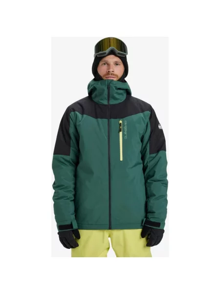 Kurtka z kapturem quiksilver titano zielony S czarny