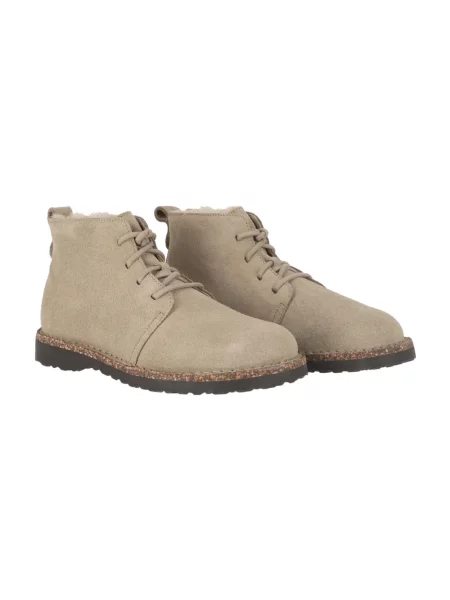 Botki Birkenstock wełniane beżowe
