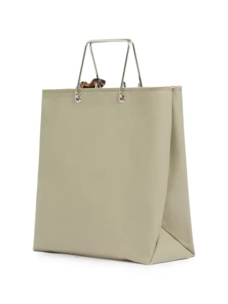 Geantă shopper Marni din canvas bej