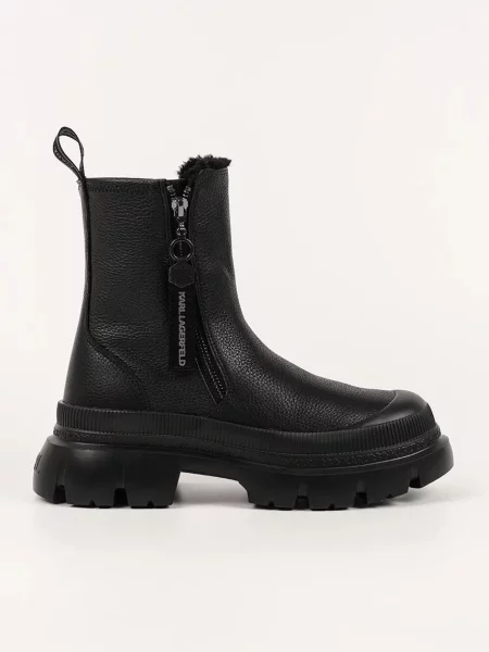 Karl Lagerfeld botine pentru femei din piele Trekka Max negru