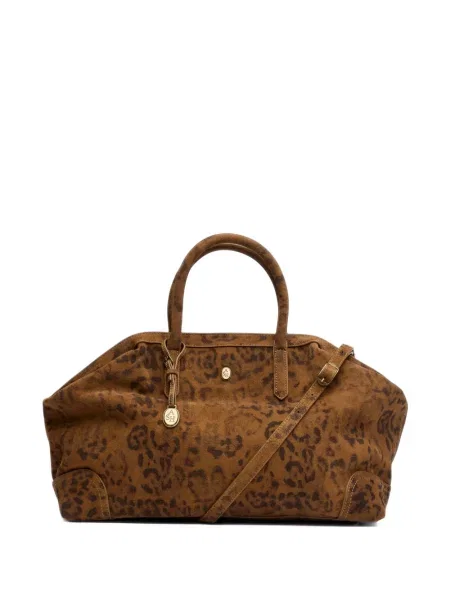 Geantă shopper Ash cu imagine cu model leopard maro