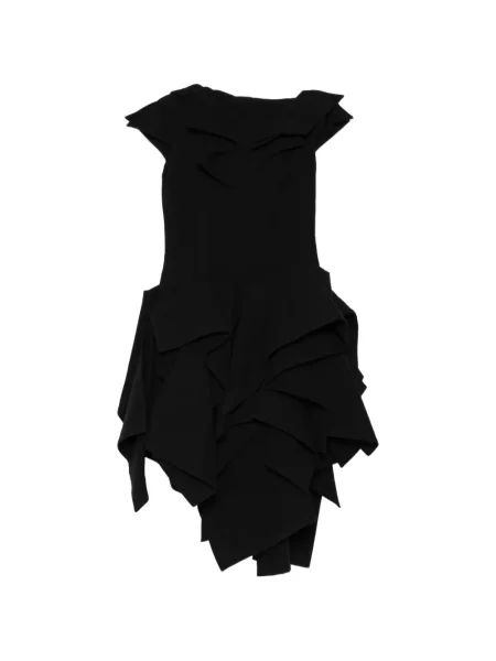 Rochie Yohji Yamamoto drapată de flanelă negru