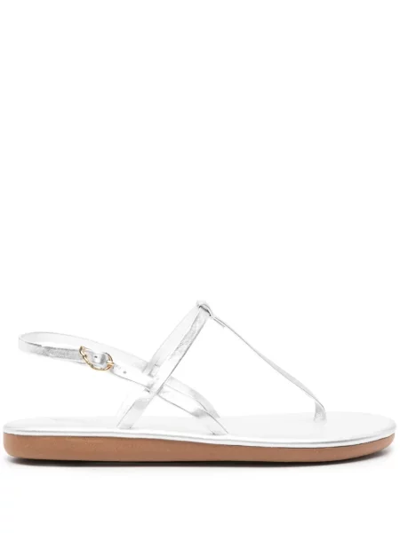 Sandale Ancient Greek Sandals din piele argintiu
