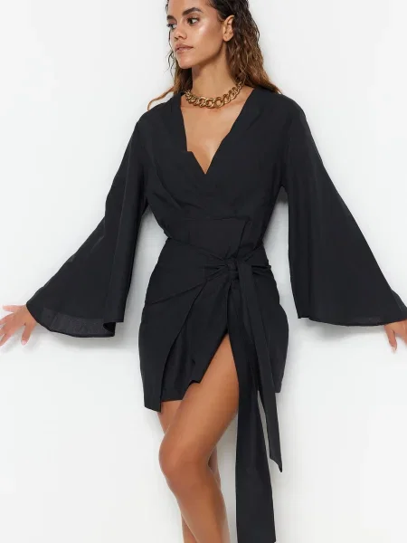 Мини рокля Trendyol черно