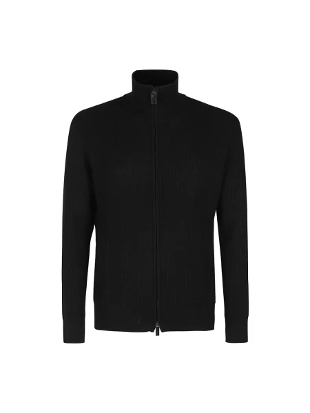 Kardigan Paolo Pecora wełniany w kratkę czarny