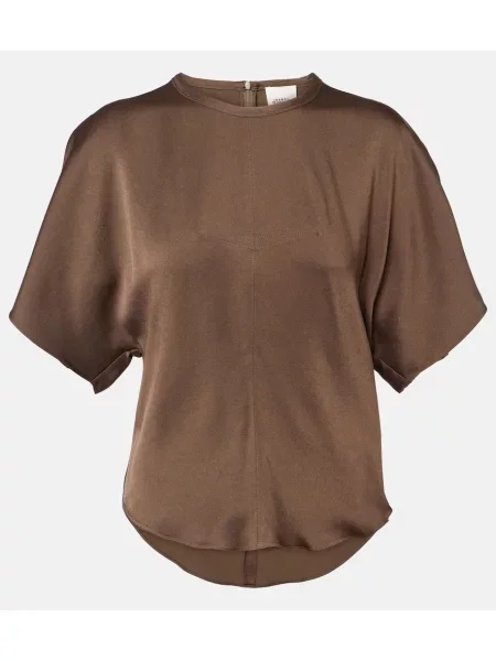 Top Isabel Marant din satin auriu