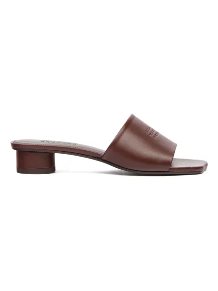 Klapki Mm6 Maison Margiela skórzane brązowe