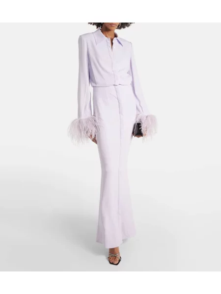 Rochie Roland Mouret din satin violet