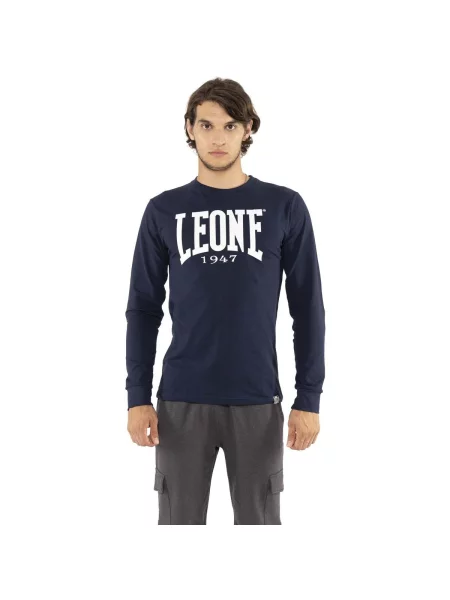 Lung tricou Leone 1947 cu mâneci lungi cu autograf albastru