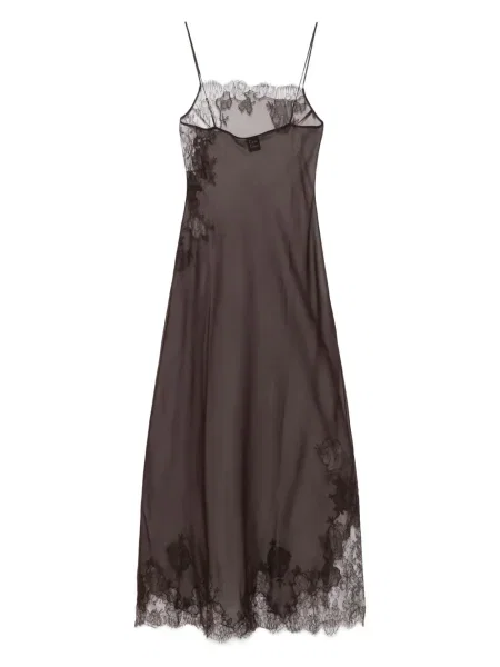Rochie Carine Gilson de mătase maro