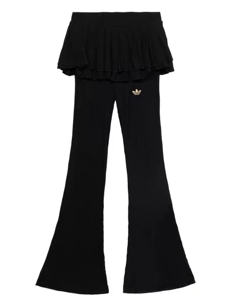ADIDAS ORIGINALS Leggings SLIM RUFFLE KNITTED' negru