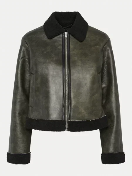 Pieces Куртка зі штучної шкіри Pippi коричневий