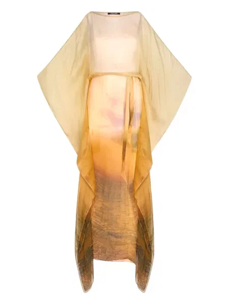 Rochie Roberto Cavalli cu imagine de costum portocaliu