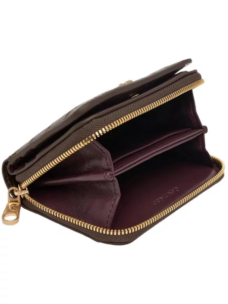 Peňaženka Calvin Klein Ck Croc Medium Flap Zip Around hnedá