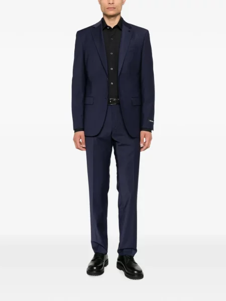 Cu centură pantaloni Karl Lagerfeld albastru