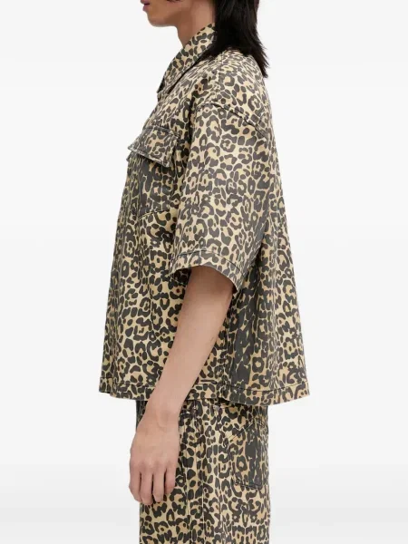 Риза Rhude с принт черно