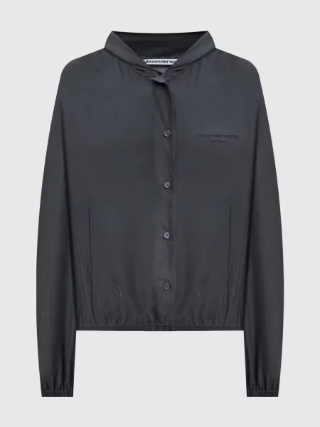 Спортивна куртка із шовку Alexander Wang сіра