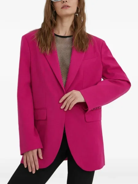 Sacou Moschino Jeans cu un singur rând de nasturi roz