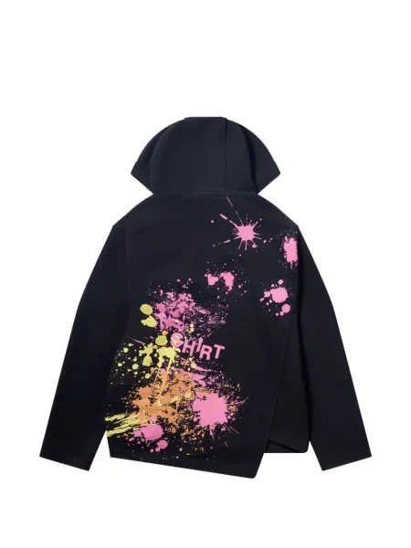 Hanorac cu glugă Comme Des Garçons asimetric negru