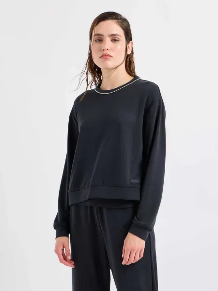 Світшот модал/поліестер чорний