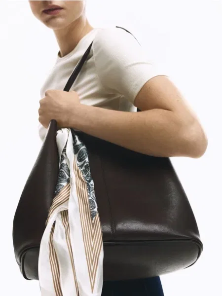 Reserved Geantă shopper maro-închis maro