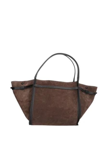 Geantă shopper Tod's din piele de căprioară maro