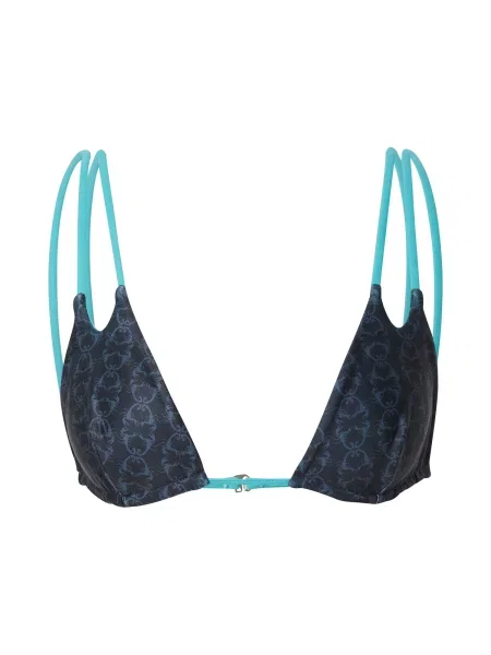 VIERVIER Bikini felső Jody kék / türkiz fekete