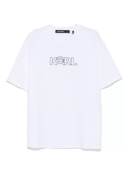 Tricou Karl Lagerfeld cu imagine alb