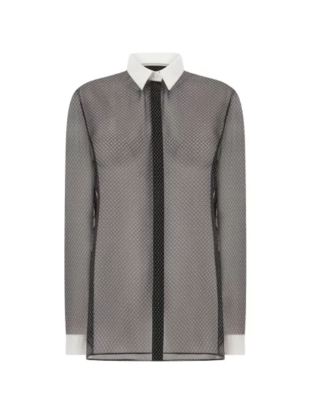 Cămașă Tom Ford de mătase cu imagine negru