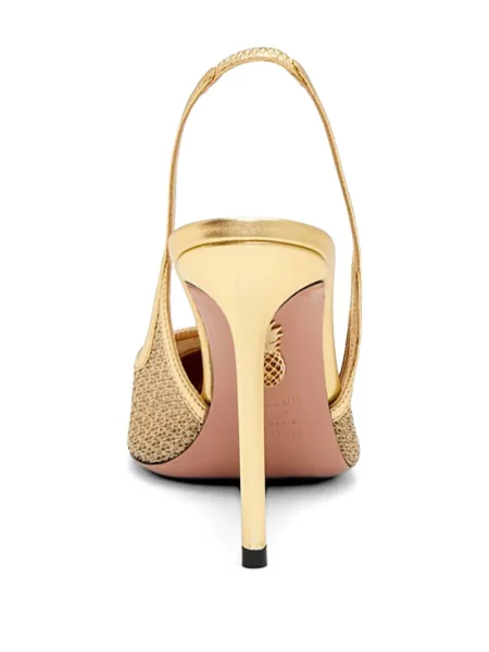 Pantofi cu toc Aquazzura plasă slingback