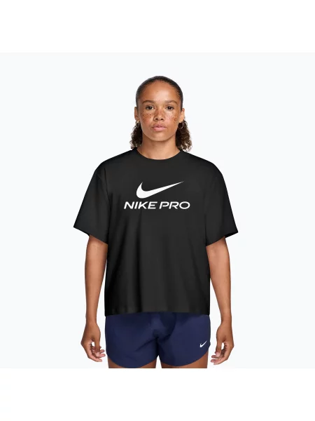 Tricou de antrenament pentru femei Nike Pro Dri-Fit Loose black/white alb
