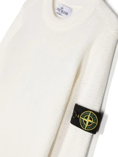 Bluza nierozpinana dziecięca Stone Island biała