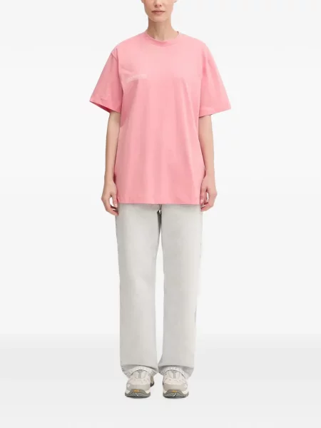 Scurt tricou Pangaia cu imagine roz
