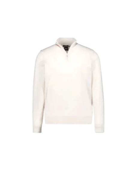 Sweter Boss wełniany biały