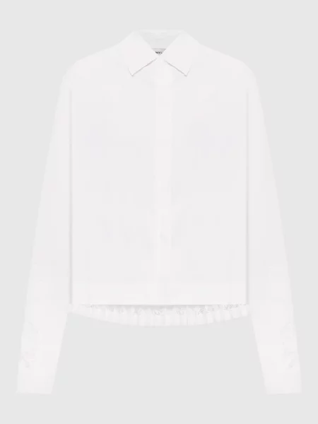 Укорочена сорочка Kacey з мереживом Simkhai біла
