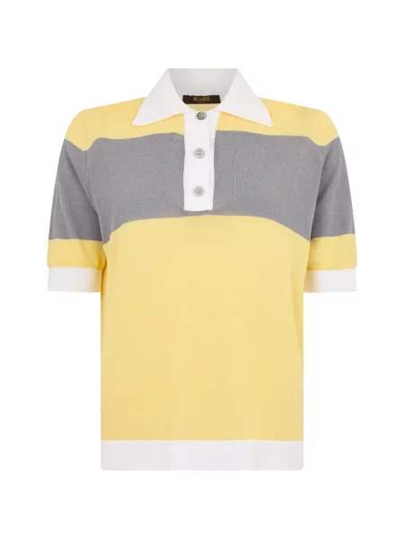 Scurt tricou polo Moorer galben