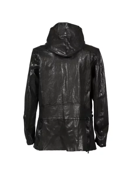 Geacă Yohji Yamamoto cu glugă negru